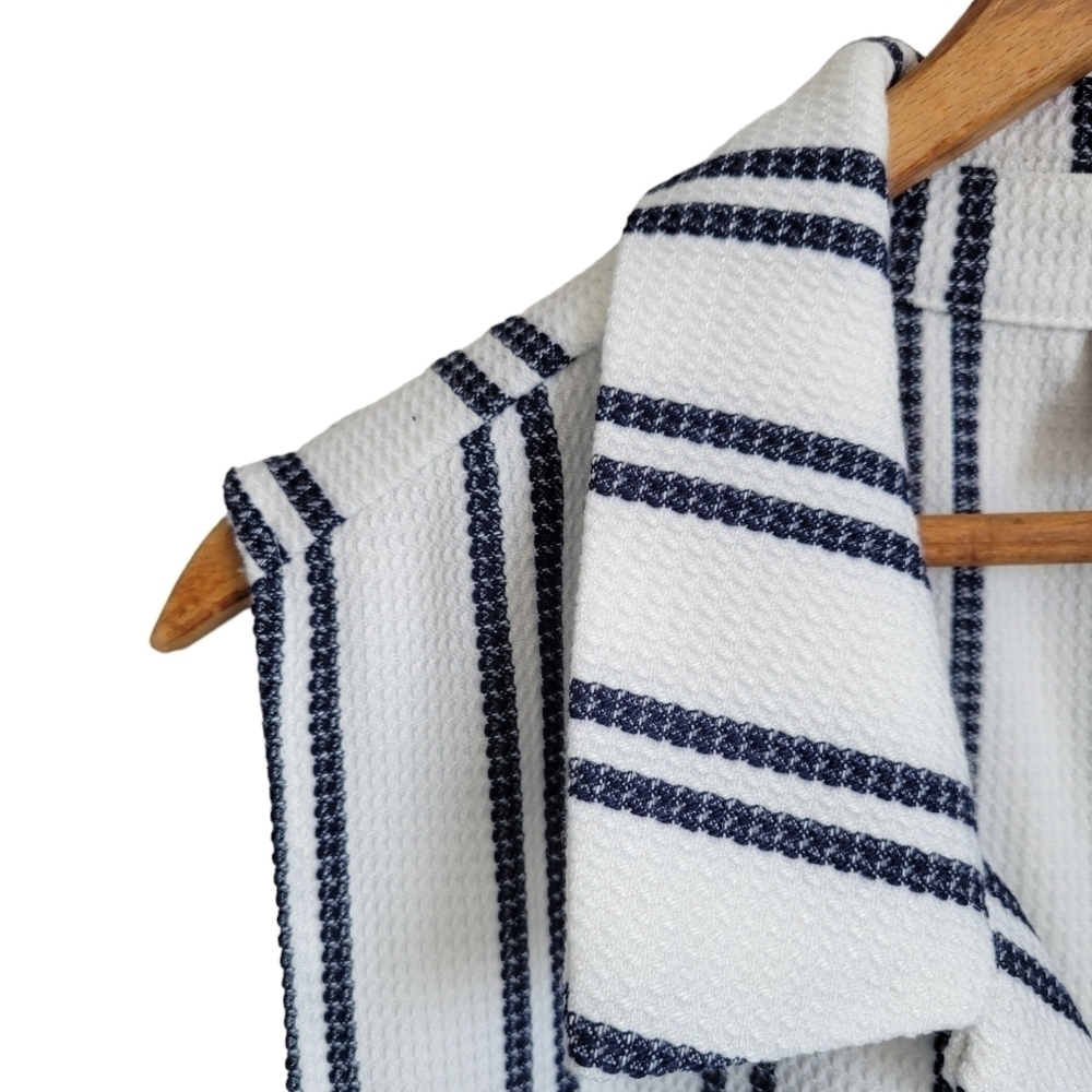 NWT Chico's Nautical Striped Draw Waist Vest, medium - Picture 2 of 7